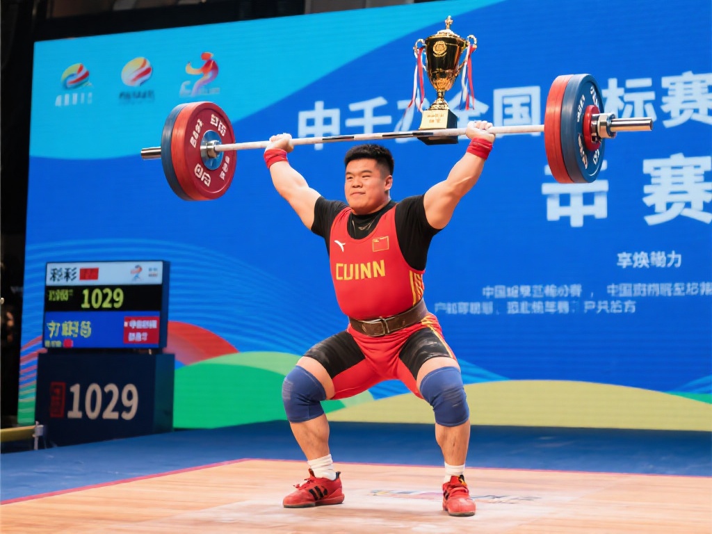 在国内举重赛场上，一颗新星正在冉冉升起！